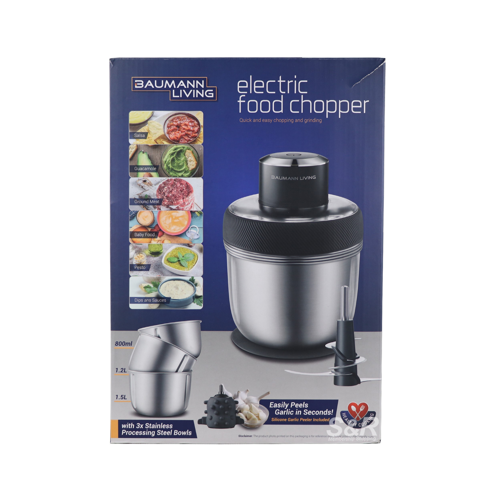 Baumann Living Electric Food Chopper BM-MC376N Baumann Living Electric Food Chopper BM-MC376N